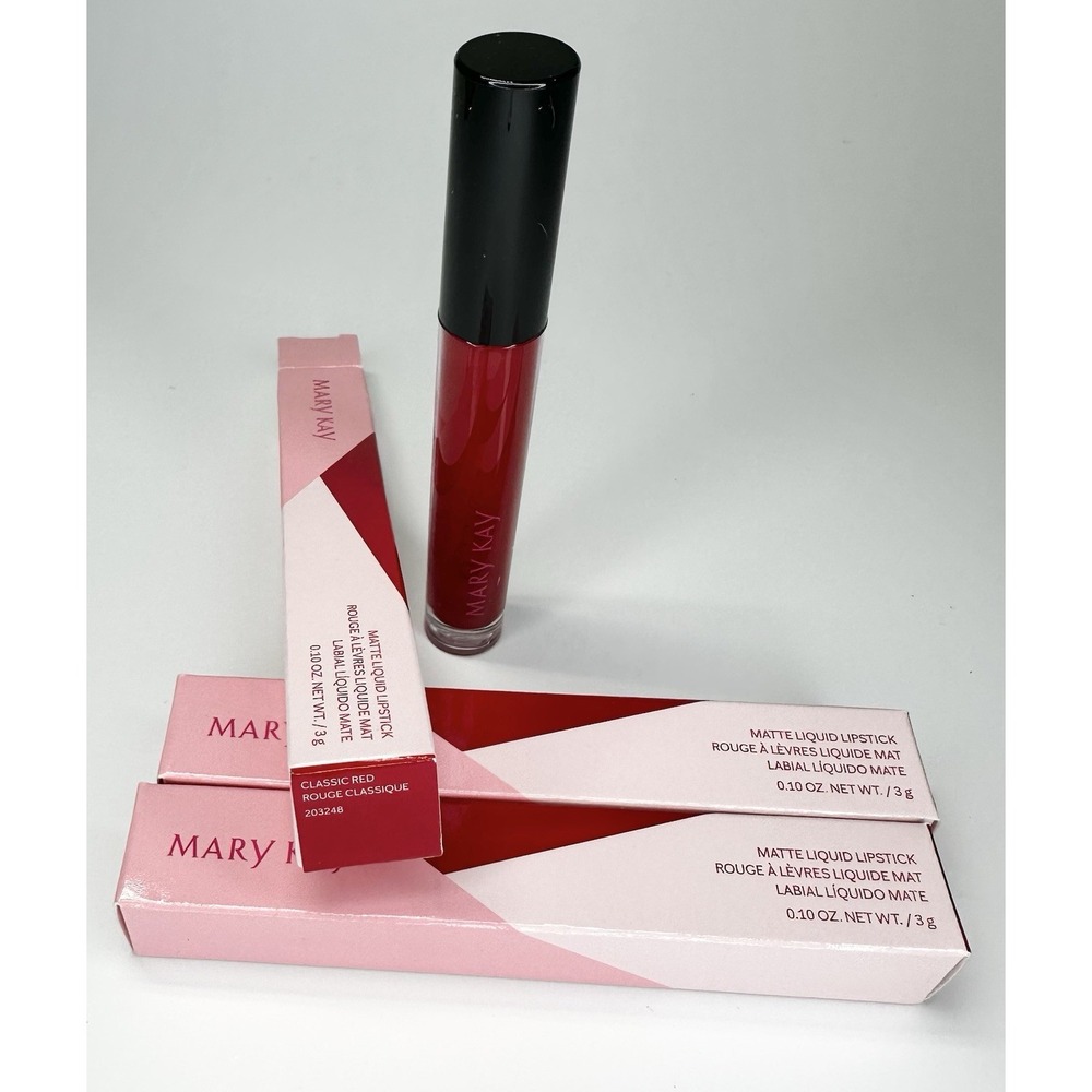 (Lot Of 3) MARY KAY MATTE LIQUID LIPSTICK CLASSIC RED 203248 NEW IN BOX